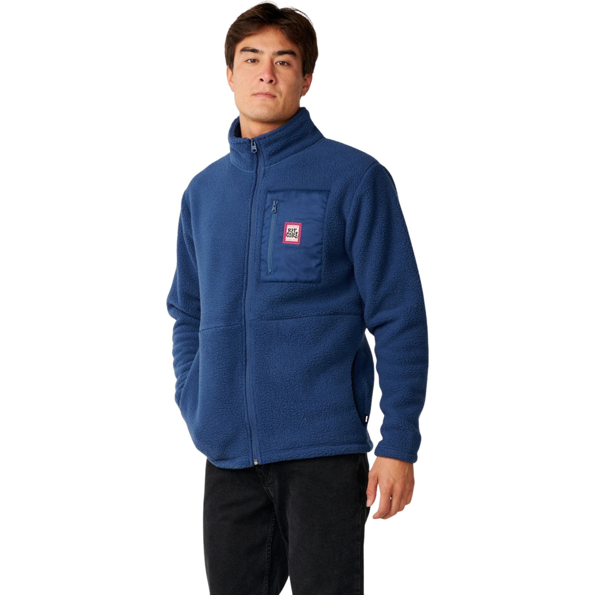 2026 Rip Curl Mens Streamline Big Bear Polar Zip Thru Fleece 0COMFL - Navy